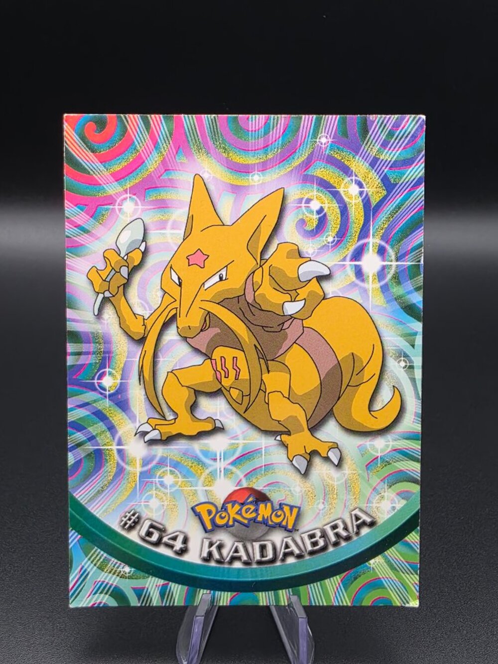 HP+ BLACK Label Pokemon Topps Kadabra #64 TV Animation Series 1